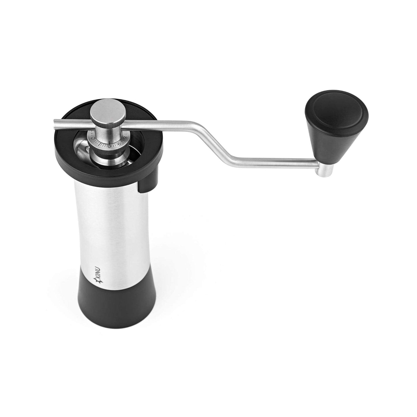 Auf dem Bild sieht man die Kinu Simplicity Handmühle für Kaffee.