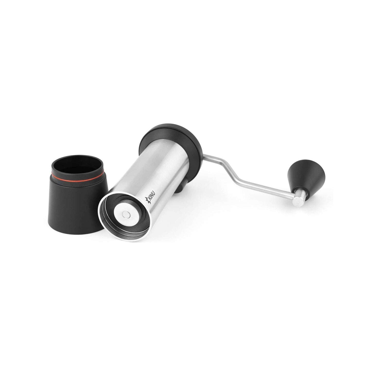 Auf dem Bild sieht man die Kinu Simplicity Handmühle für Kaffee.