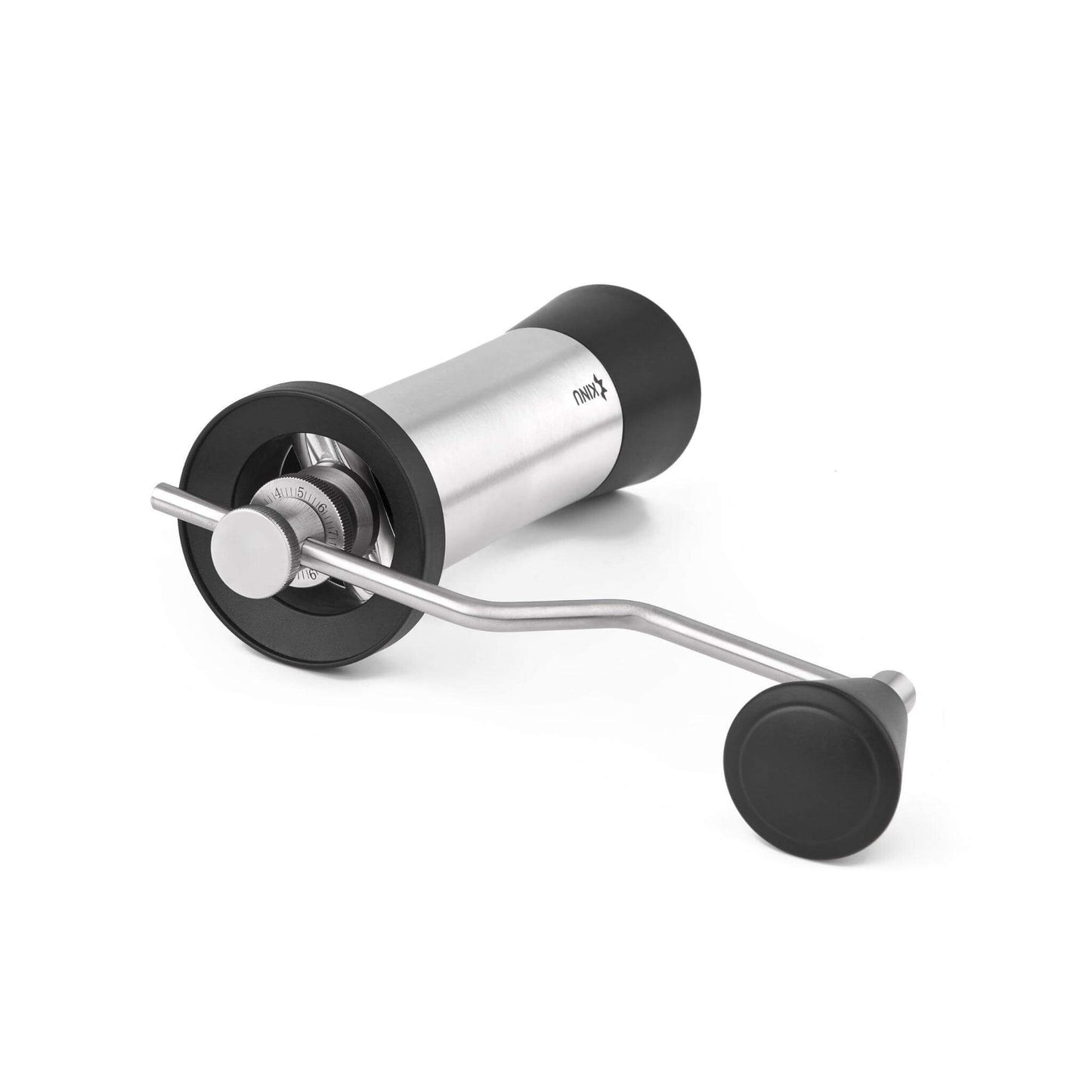 Auf dem Bild sieht man die Kinu Simplicity Handmühle für Kaffee.